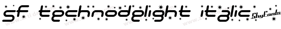SF Technodelight Italic字体转换